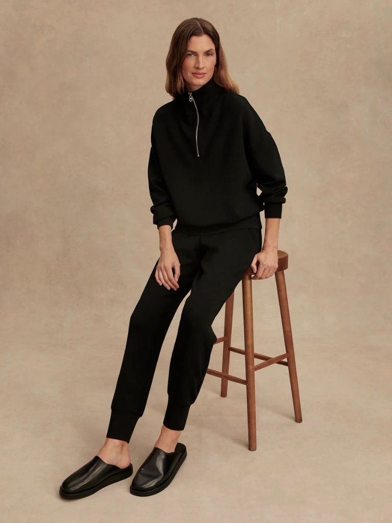 Varley The Slim Cuff Pant 25" In Black, Size Small